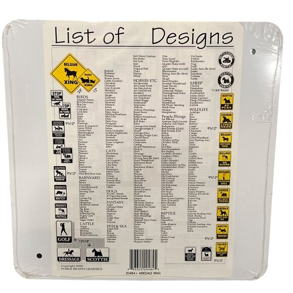 Airedale Xing Yellow Warning Sign Farm Decor New - Picture 2 of 2